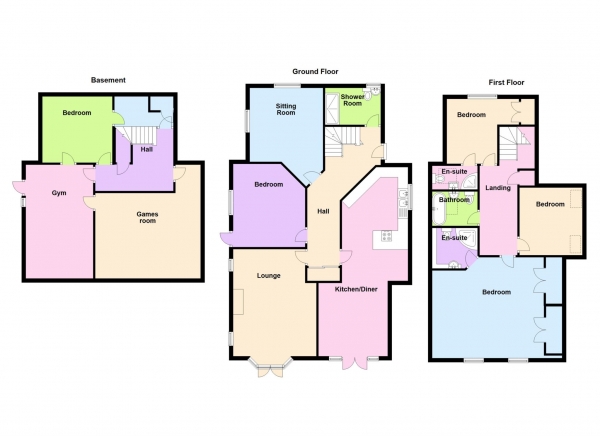 Floor Plan for 4 Bedroom Detached House for Sale in Old Street, Stubbington, Stubbington, PO14, 3HQ -  &pound760,000