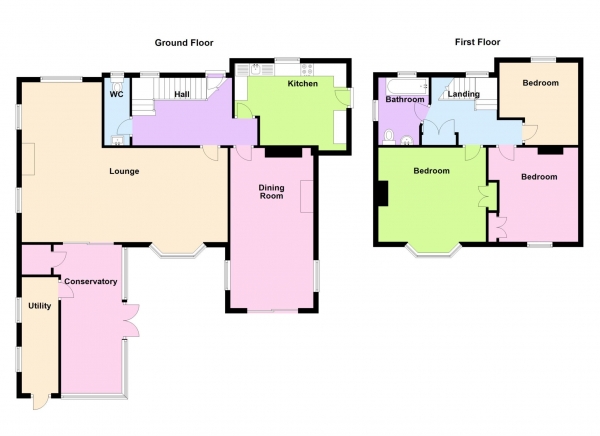 Floor Plan for 3 Bedroom Detached House for Sale in Beechcroft Road, Alverstoke, Alverstoke, PO12, 2ER -  &pound540,000