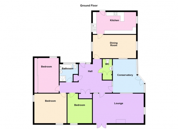 Floor Plan Image for 3 Bedroom Detached Bungalow for Sale in Little Green Orchard, Alverstoke