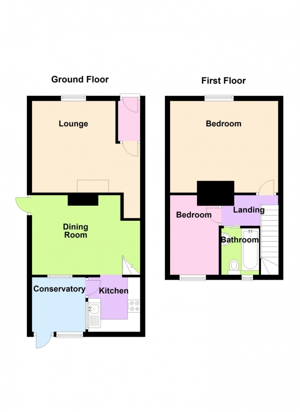 Floor Plan Image for 2 Bedroom Terraced House for Sale in Mayfield Road, Gosport