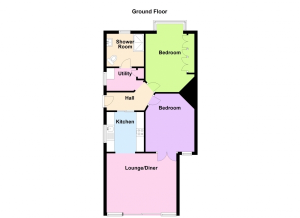 Floor Plan Image for 2 Bedroom Semi-Detached Bungalow for Sale in Southcroft Road, Gosport