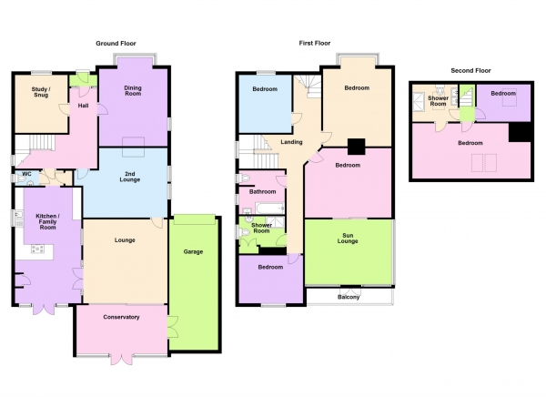 Floor Plan Image for 6 Bedroom Detached House for Sale in St Andrews Road, Gosport