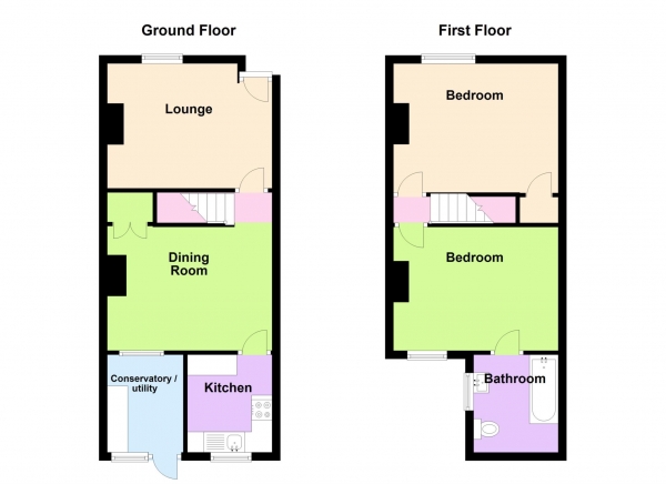 Floor Plan Image for 2 Bedroom Terraced House for Sale in Pelham Road, Gosport