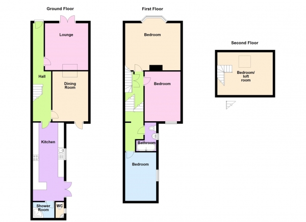 Floor Plan for 4 Bedroom Terraced House for Sale in Prince Of Wales Road, Gosport, PO12, 1JP - Offers in Excess of &pound265,000