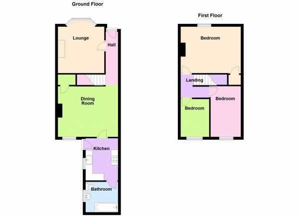 Floor Plan Image for 3 Bedroom Terraced House for Sale in St Thomas`s Road, Hardway