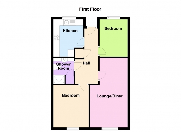 Floor Plan Image for 2 Bedroom Retirement Property for Sale in Pearce Court, George Street