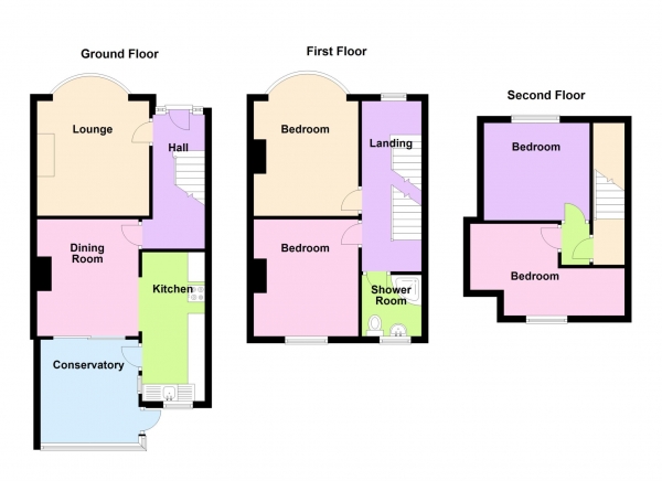 Floor Plan Image for 4 Bedroom Terraced House for Sale in Bramber Road, Elson