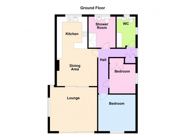 Floor Plan Image for 2 Bedroom Detached Bungalow for Sale in Meon Close, Peel Common