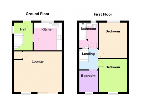 Floor Plan Image for 3 Bedroom Semi-Detached House for Sale in Lapthorn Close, Bridgemary