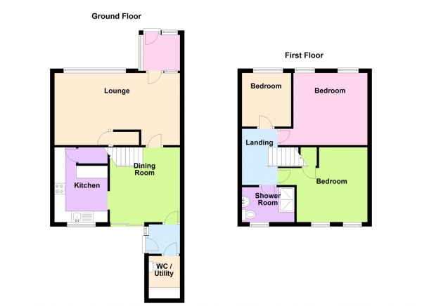 Floor Plan Image for 3 Bedroom Terraced House for Sale in The Links, Gosport