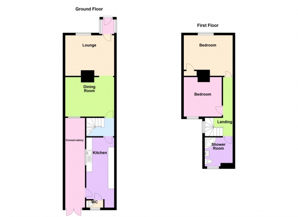 Floor Plan Image for 2 Bedroom Terraced House for Sale in Melville Road, Elson