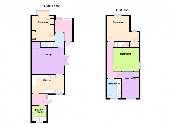 Floor Plan for 3 Bedroom Semi-Detached House for Sale in Grove Road, Elson, Elson, PO12, 4JH -  &pound254,000