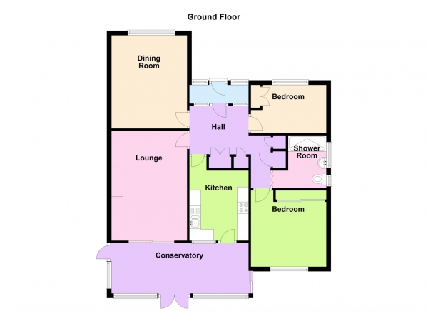 Floor Plan Image for 3 Bedroom Detached Bungalow for Sale in Leveson Close, Alverstoke