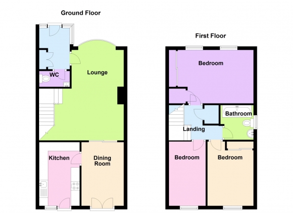 Floor Plan Image for 3 Bedroom End of Terrace House for Sale in Saville Close, Alverstoke