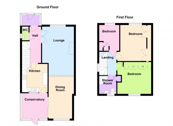 Floor Plan Image for 3 Bedroom Semi-Detached House for Sale in Repton Close, Alverstoke