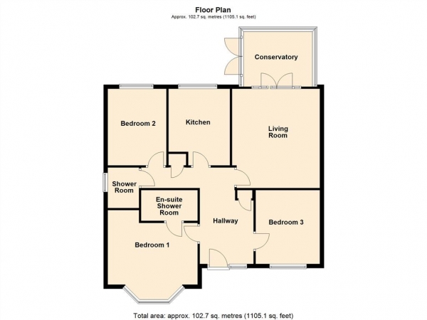 Floor Plan Image for 3 Bedroom Detached Bungalow for Sale in Parham Road, Gosport