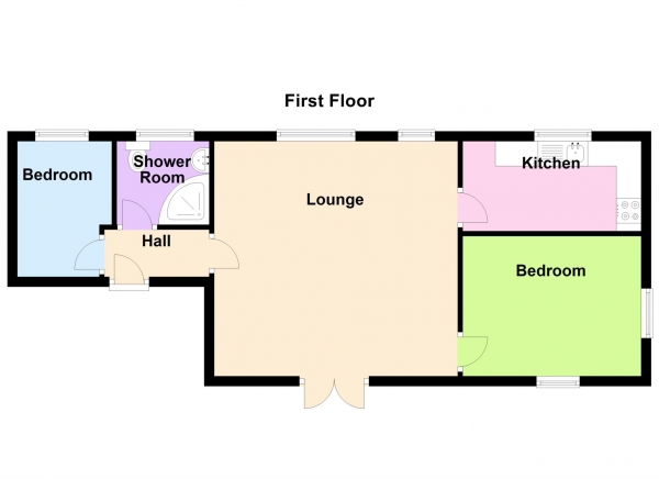 Floor Plan Image for 2 Bedroom Flat for Sale in Royal Oak Court, Brockhurst Road, Gosport