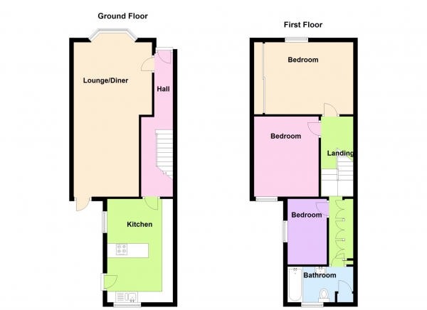 Floor Plan Image for 3 Bedroom Terraced House for Sale in Sydney Road, Gosport