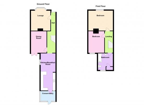 Floor Plan Image for 2 Bedroom Terraced House for Sale in Parham Road, Gosport