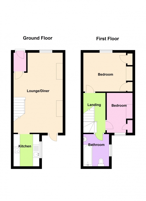 Floor Plan Image for 2 Bedroom Terraced House for Sale in Forton Road, Gosport