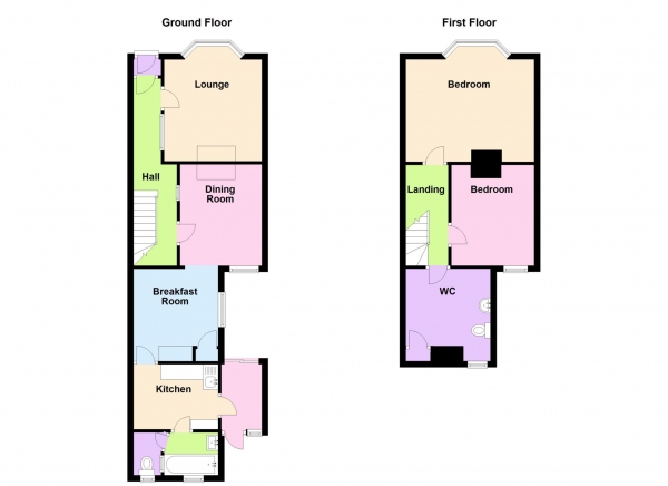 Floor Plan for 3 Bedroom Terraced House for Sale in Clayhall Road, Alverstoke, Alverstoke, PO12, 2BB -  &pound240,000