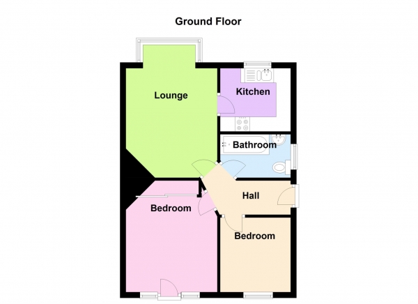 Floor Plan Image for 2 Bedroom Semi-Detached Bungalow for Sale in Southcroft Road, Gosport