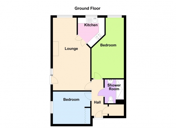 Floor Plan Image for 2 Bedroom Retirement Property for Sale in Pilbrow Court, Alverstoke