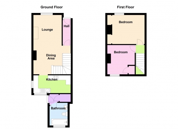 Floor Plan Image for 2 Bedroom Terraced House for Sale in Zetland Road, Gosport