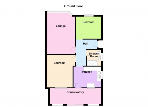 Floor Plan Image for 2 Bedroom Semi-Detached Bungalow for Sale in Bridgemary Road, Bridgemary