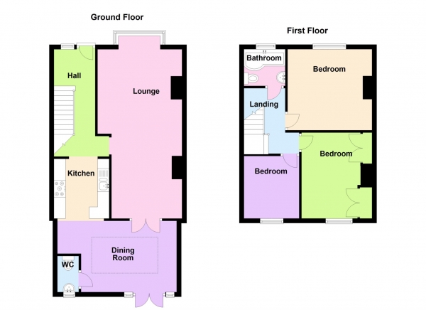 Floor Plan Image for 3 Bedroom Terraced House for Sale in Harcourt Road, Gosport