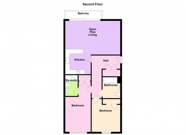 Floor Plan Image for 2 Bedroom Flat for Sale in Jacana Court,  Gosport