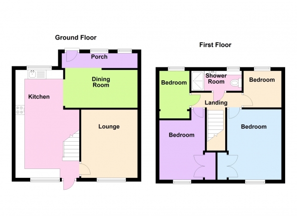 Floor Plan Image for 4 Bedroom Terraced House for Sale in Rodney Close, Rowner