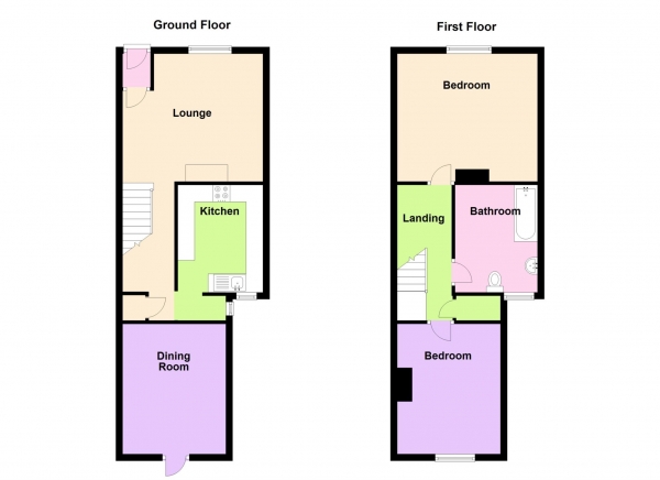 Floor Plan Image for 2 Bedroom Terraced House for Sale in Russell Street, Gosport