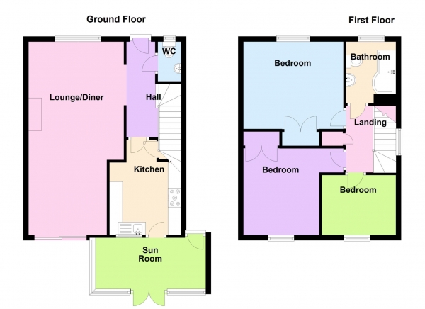 Floor Plan Image for 3 Bedroom End of Terrace House for Sale in St Helens Road, Alverstoke