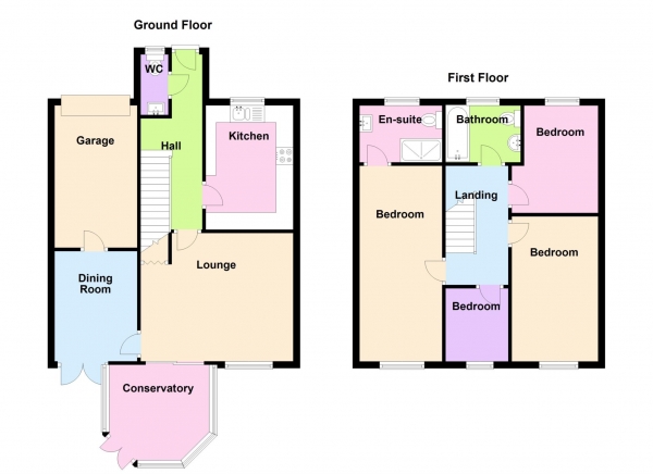 Floor Plan Image for 4 Bedroom End of Terrace House for Sale in Grayshott Road