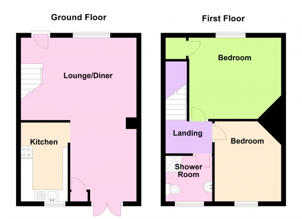 Floor Plan Image for 2 Bedroom Terraced House for Sale in Lyndhurst Road, Gosport