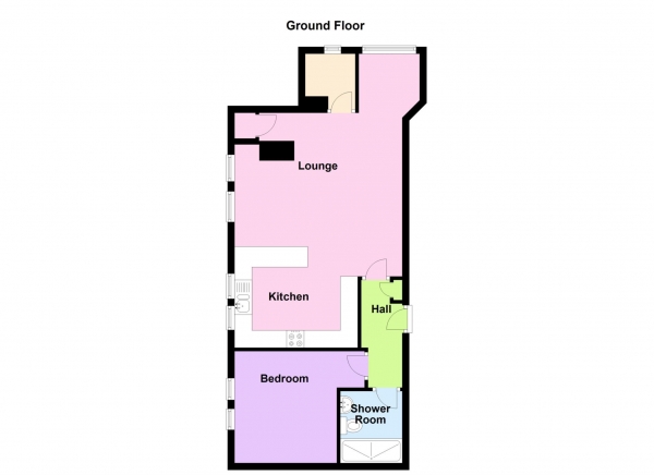 Floor Plan Image for 1 Bedroom Flat for Sale in The Vestry, Stoke Road, Gosport