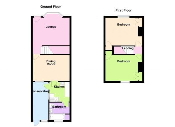 Floor Plan Image for 2 Bedroom Terraced House for Sale in Frater Lane, Gosport