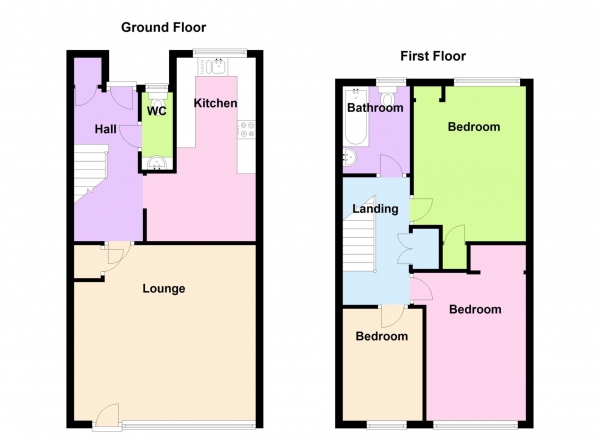 Floor Plan Image for 3 Bedroom Terraced House for Sale in Mabey Close, Alverstoke