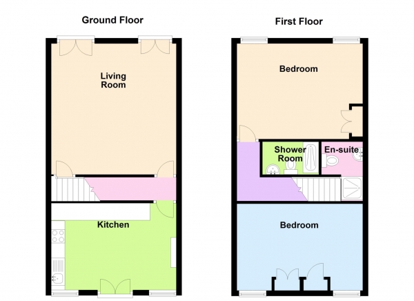 Floor Plan Image for 2 Bedroom Terraced House for Sale in St Georges Barracks, Gosport