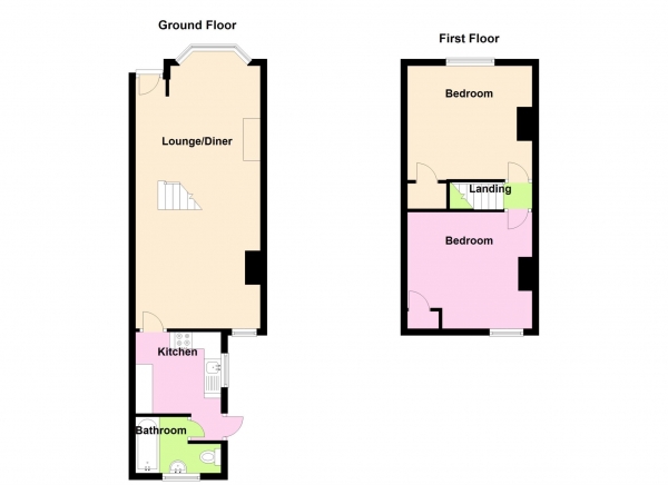 Floor Plan Image for 2 Bedroom Terraced House for Sale in Hambrook Road, Gosport