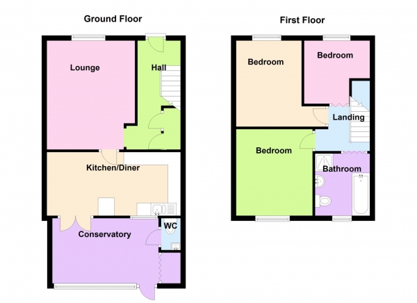 Floor Plan Image for 3 Bedroom Terraced House for Sale in Lyndhurst Road, Gosport