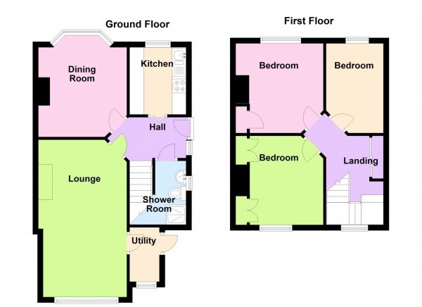 Floor Plan Image for 3 Bedroom Semi-Detached House for Sale in Dorrien Road, Elson