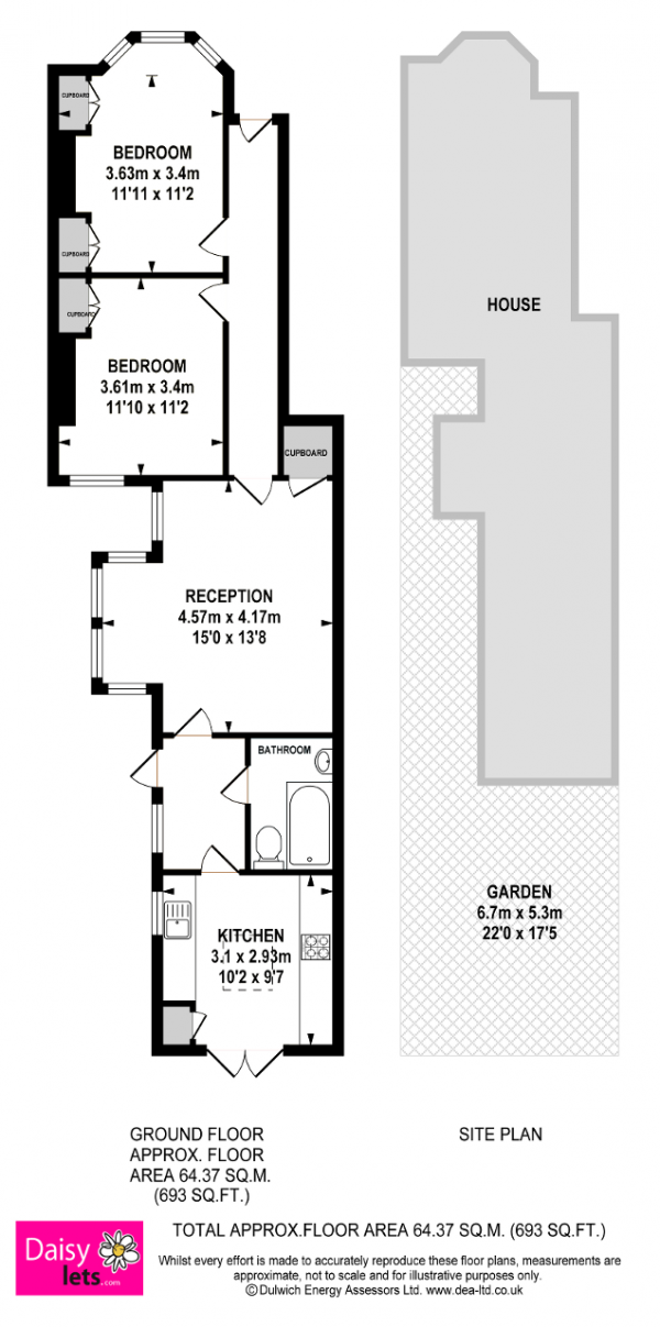 Floor Plan Image for 2 Bedroom Flat to Rent in Ivydale Road, Nunhead, London, SE15 3BU