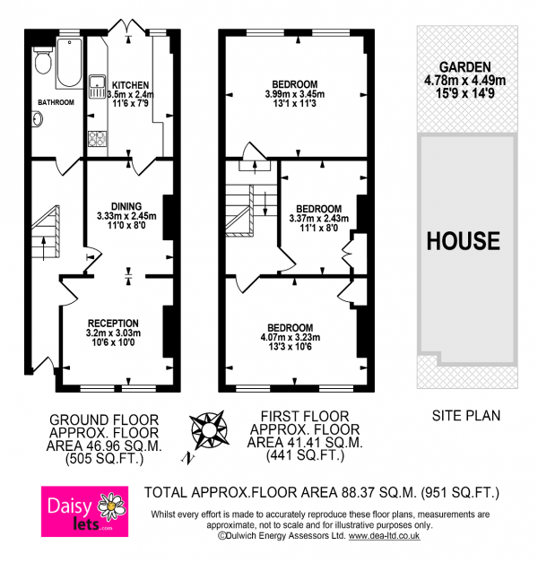 Floor Plan Image for 3 Bedroom Terraced House to Rent in Forester Road, Nunhead, London, SE15 3PU