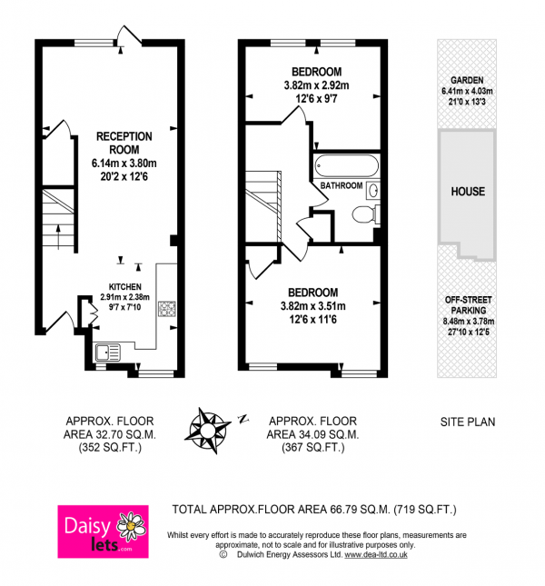 Floor Plan Image for 2 Bedroom Town House to Rent in Gaynesford Road, Forest Hill, London, SE23 2UQ