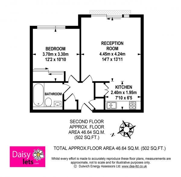 Floor Plan Image for 1 Bedroom Flat for Sale in Borland Road, Peckham Rye/Nunhead, London, SE15 3BJ