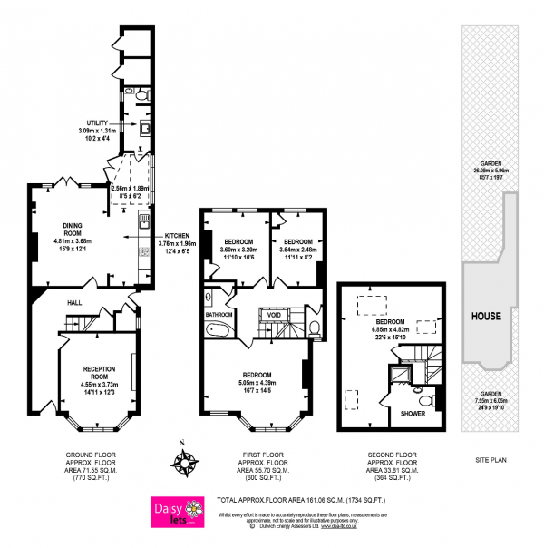 Floor Plan Image for 4 Bedroom Semi-Detached House to Rent in Dovercourt Road, London, SE22 8SS