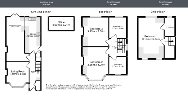 Floor Plan Image for 4 Bedroom Semi-Detached House for Sale in Deans Way, Edgware, Middlesex, HA8 9NL