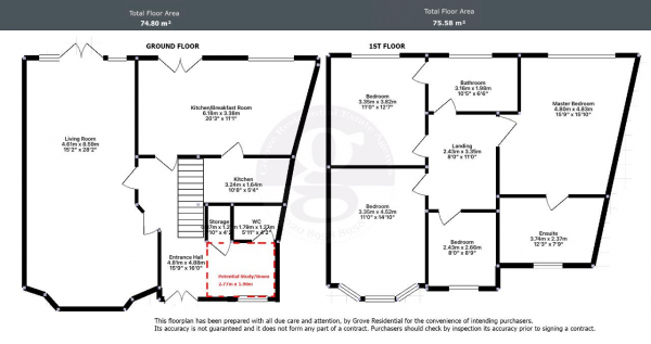 Floor Plan Image for 4 Bedroom Semi-Detached House for Sale in Ashcombe Gardens, Edgware, Middlesex, HA8 8HS